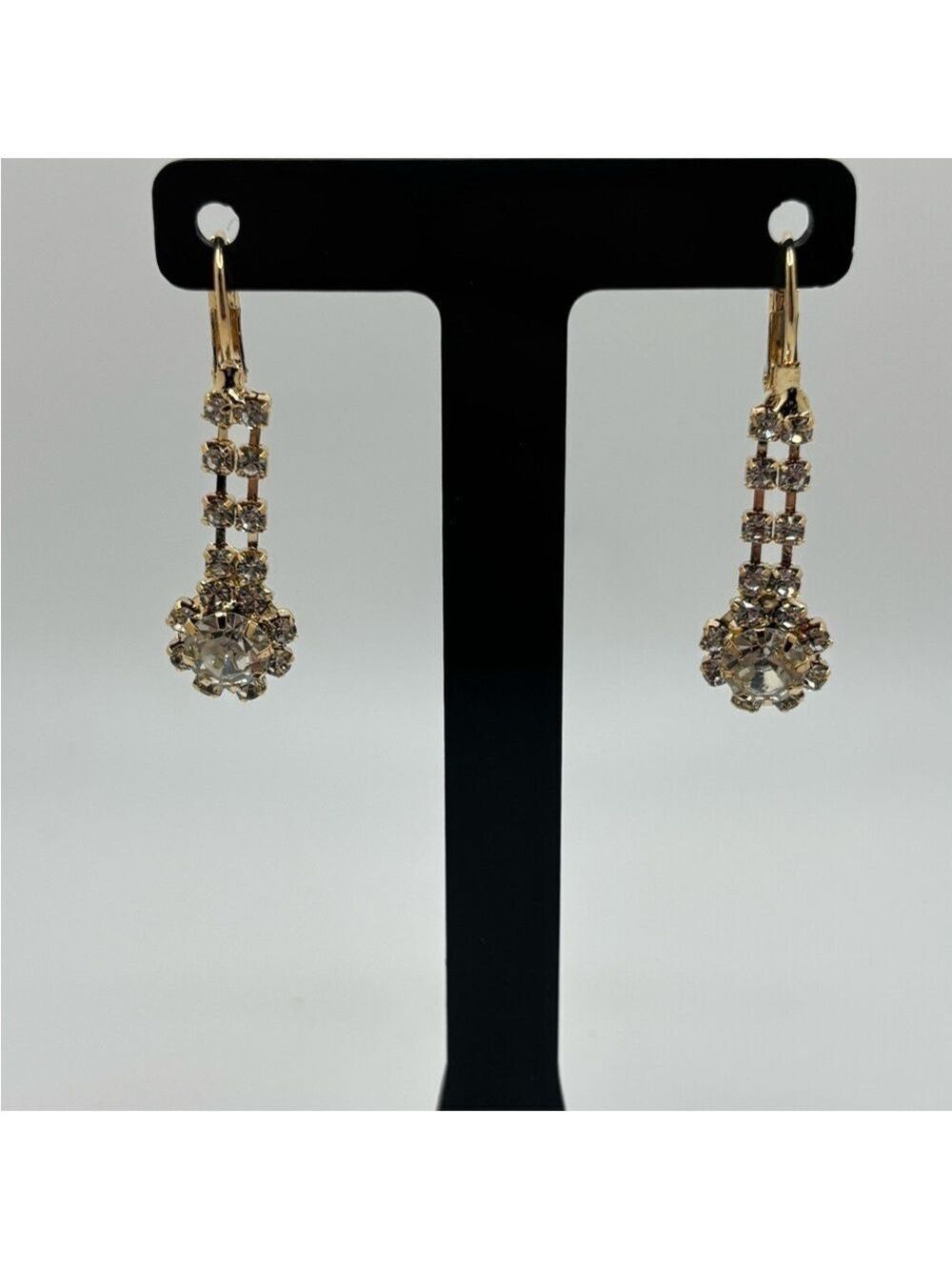 Elegant Gold and Silver Drop Earrings